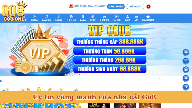 Uy tín vững mạnh của nhà cái Go8