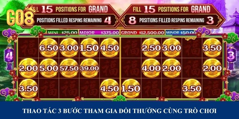 Thao tác 3 bước tham gia đổi thưởng cùng trò chơi
